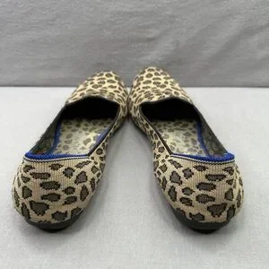 Rothys The Loafer Womens Size 8 Flats Leopard Print Slip-On Comfort Shoes