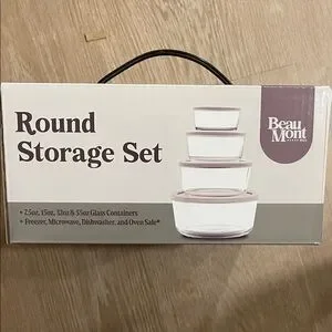 Round Glass Storage Set