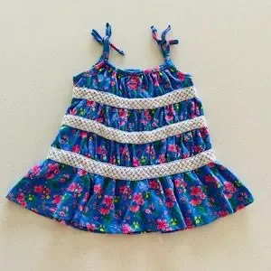 Roxy Girl Floral Dress And Bloomers Set Size 18 Months