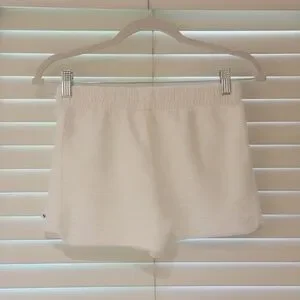 Roxy Shorts Girls Large 12-14 White Textured Elastic Drawstring Waist Cotton