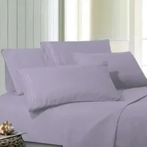 Royal Bamboo King Duvet Cover 3pc Set Purple Orchid