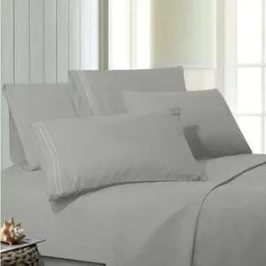 Royal Bamboo Queen Duvet Cover 3pc Set Smokey Gray