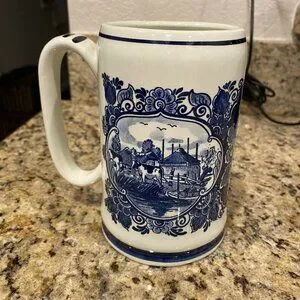 Royal Goedewaagen Gouda Holland Blue White Windmi