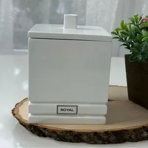 ROYAL Multi Purpose Container BATHROOM VANITY Any Room Storage WHITE With Lid