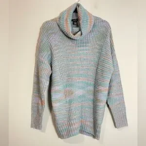 Rue 21 Womens Sweater Size Medium Multicolored Knit Turtleneck Top NWT