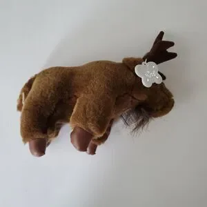 Russ Luv Pets Vintage Brown Stuffed Plush Boulder Moose Toy 10 IN LENGTH