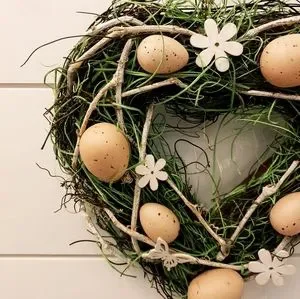 Rustic Farmhouse Easter Spring Grapevine Wreath