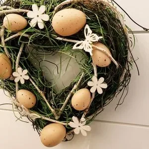 Rustic Farmhouse Easter Spring Grapevine Wreath