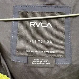RVCA Men's Blue And Yellow Windbreaker Size XL Perfect Condition