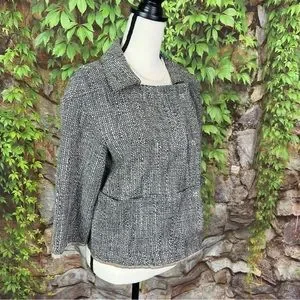 'S MAXMARA Tweed Cropped Blazer 10