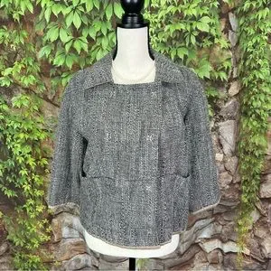 'S MAXMARA Tweed Cropped Blazer 10