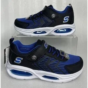 S Sport By Skechers Double Ace Sneakers ON/OFF Light Up Stretch Laces Size 2