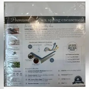 SafeRest Preium 9" Box Spring Encasement Waterproof Breathable Size Twin New