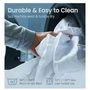 SafeRest Queen Waterproof Mattress Protector White Stain Resistant