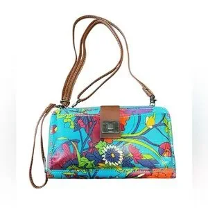 SAKROOTS Wrist Wallet Shoulder Strap/Wrist Strap. Bold Floral Colors NWOT