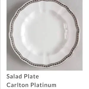 Salad Plate Carlton Platinum By ROYAL CROWN DERBY