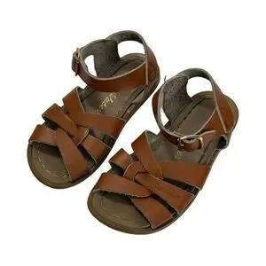Saltwater Kids Leather Strappy Sandals Tan size 8