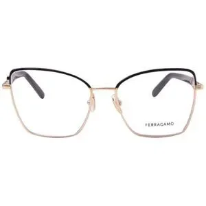 Salvatore Ferragamo SF2223N Eyeglasses Gold/Black Butterfly 54-17-140 (Women)