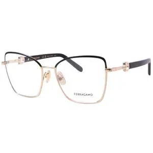 Salvatore Ferragamo SF2223N Eyeglasses Gold/Black Butterfly 54-17-140 (Women)