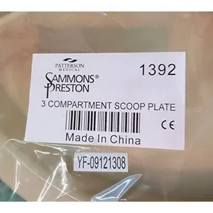 Sammons Preston Partitioned Scoop Dish Melamine Divided Plate Model 1392-New