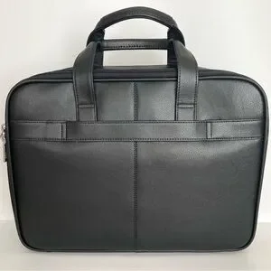Samsonite Black Leather Checkpoint Friendly Laptop Briefcase