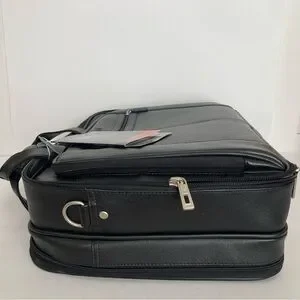 Samsonite Black Leather Checkpoint Friendly Laptop Briefcase