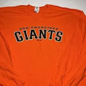 San Francisco Giants MLB Orange Long Sleeve T-Shirt Mens 2XL NWT