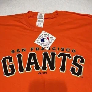 San Francisco Giants MLB Orange Long Sleeve T-Shirt Mens 2XL NWT