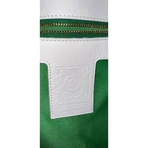 Sara Battaglia White Leather Fringe Tote Bag Designer Handbag‎ Purse