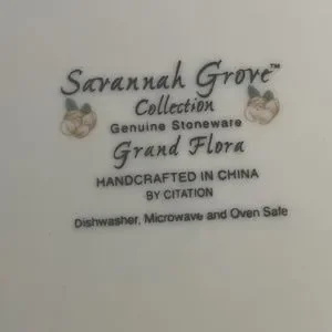 Savannah Grove Dinner Plates Set Of 2 Large 10.5" Stoneware By Citation Retired