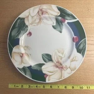Savannah Grove Dinner Plates Set Of 2 Large 10.5" Stoneware By Citation Retired
