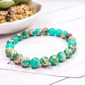 Sea Green Sediment Jasper Healing Stones Diffuser Bracelet