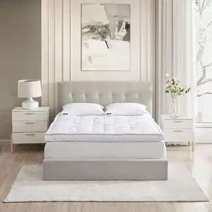 Serta HeiQ Cooling 3" White Downtop Featherbeds King - White NWT