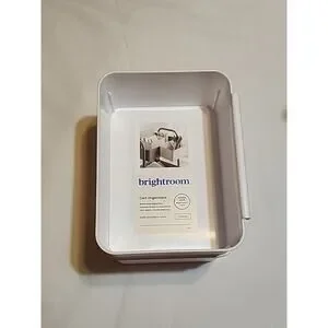 Set of 2 Brightroom Cart Organizers White 7 7/16" x 5 3/4" x 3 5/16" Side Hang