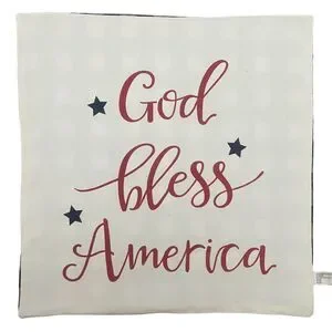 Set Of 2 Hobby Lobby Decorative Throw Pillow Case 18 X 18" God Bless America
