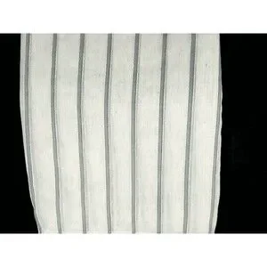 Set Of 2 - Panel Pair Linen Stripe Curtains 38"x106" Each-White