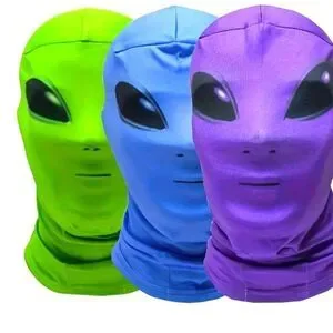 Set of 3 alien masks for costume party. New with tags