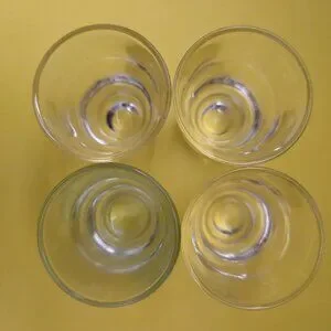 Set Of 4 Vintage Clear Shot Glasses
