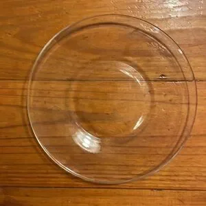 Set Of EIGHT 8” Heavyweight 1/4” Thick Curved Edge Glass Salad Dessert Plates