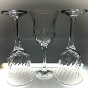 Set Of Four Crystal Wine Glasses Block Crystal Tulip Design