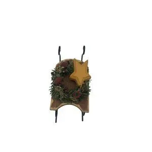 Set Of Two Decorated Sleigh Ornaments 4.5 In