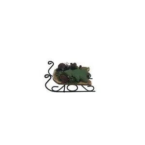 Set Of Two Decorated Sleigh Ornaments 4.5 In