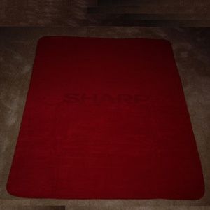 SHARP ELECTRONICS RED EMBOSSED THROW BLANKET NEW