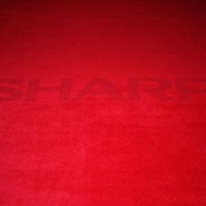 SHARP ELECTRONICS RED EMBOSSED THROW BLANKET NEW