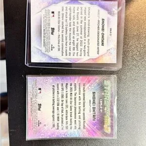 Shohei Ohtani Angels 2022 Topps Stars Of MLB & 2023 Chrome Refractor Cards