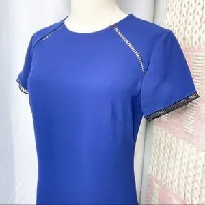 Shoshanna Lombard Navy Blue Mini Ruffle Dress Women’s 6