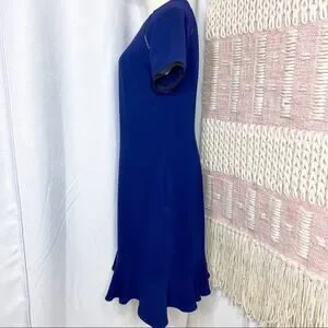 Shoshanna Lombard Navy Blue Mini Ruffle Dress Women’s 6