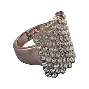Silver Crystal Statement Cocktail Party Ring