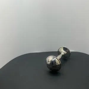 Silver Dumbbell Cufflinks