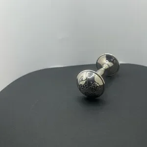 Silver Dumbbell Cufflinks
